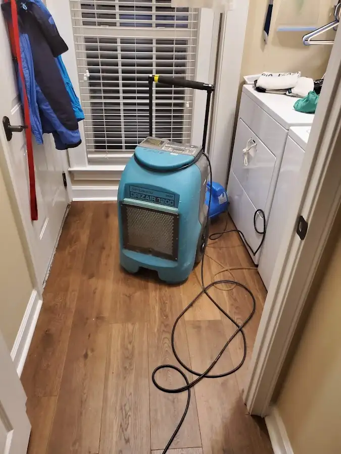 Commercial dehumidifier deployed for Flood Damage Cleanup in Berkeley Heights